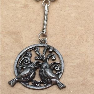 Oxidized Bird Keychain Purse Charm